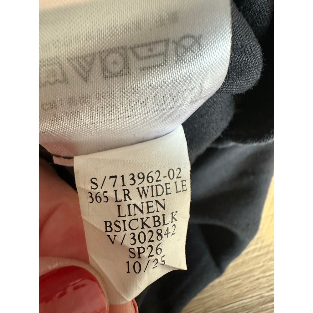Gap 365 TALL Low Rise Linen Blend Trousers Pants Black 10 713962 NEW - Picture 9 of 12